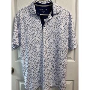 Walter Hagen 11‎ Golf Polo Shirt Mens White&Blue-Golf Cart/club Polyester Sz.S